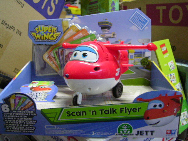SUPER WINGS SCAN'N TALK FLYER JETT PARLANTE CON 6 CARTE DI PAESI DIVERSI