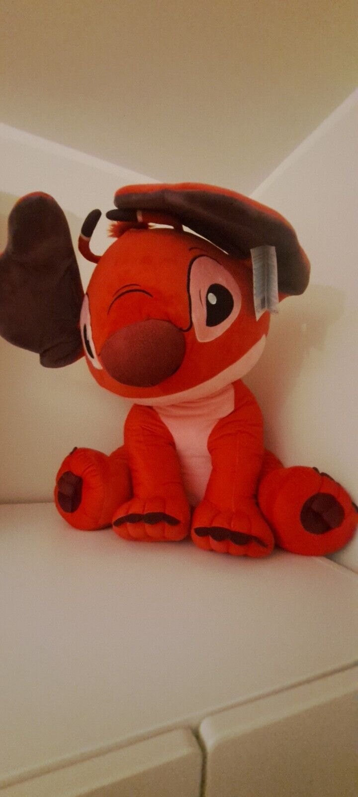 Disney Lilo & Stitch - Leroy Stitch Peluche con Suoni - Rosso 60 Cm