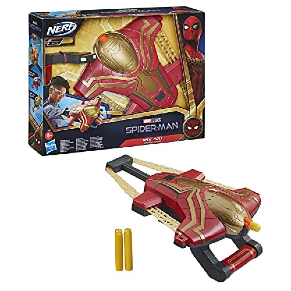 Spider-Man Marvel Web Bolt Nerf Blaster Toy for Kids, Movie-Inspired Design, Inc