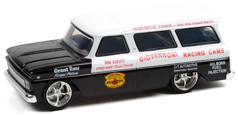 GREENLIGHT, CHEVROLET Suburban 1966 DON GARLITS, 1/43,  GREEN86347
