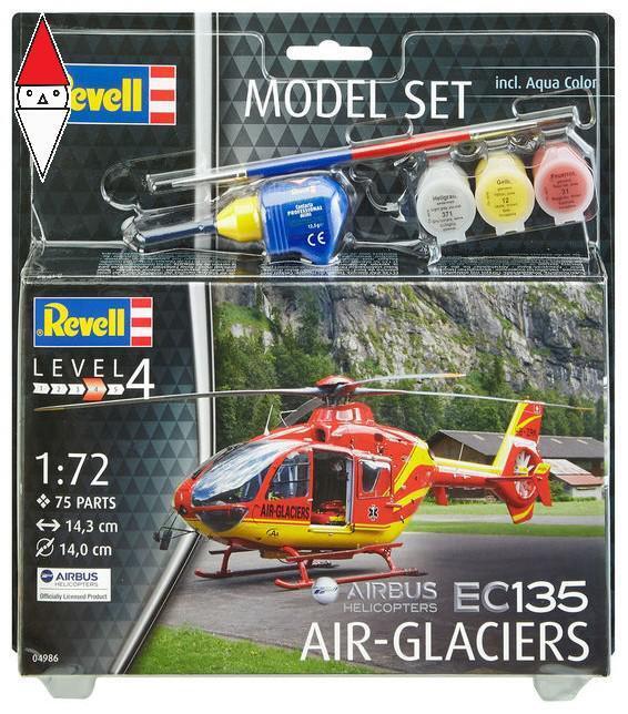 REVELL 1/72 MODEL SET EC 135 AIR-GLACIERS