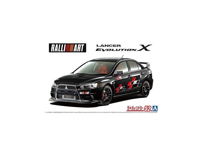 AOSHIMA 1/24 RALLIART CZ4A LANCER EVOLUTION Ⅹ '07 SCATOLA DI MONTAGGIO