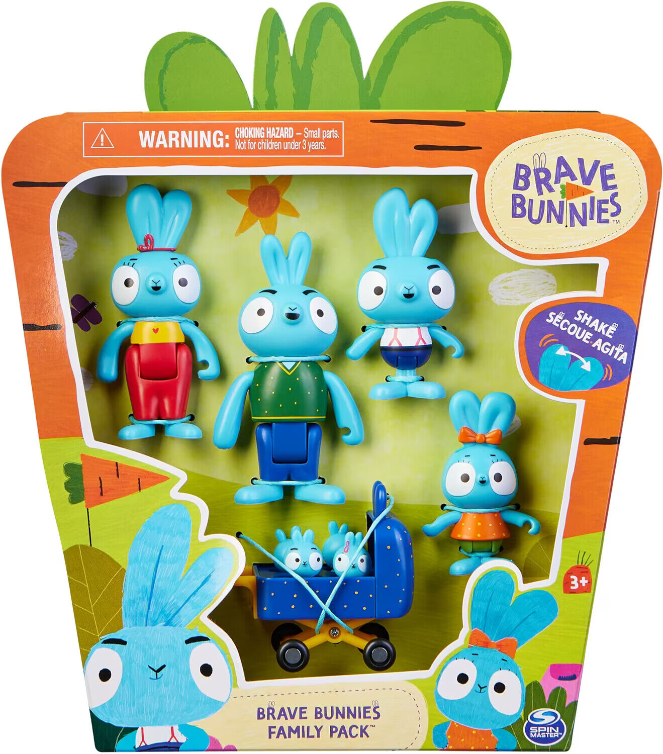 Nuovo Spinmaster Coraggioso Coniglietti Confezione 5 Action Figures Of Il Family
