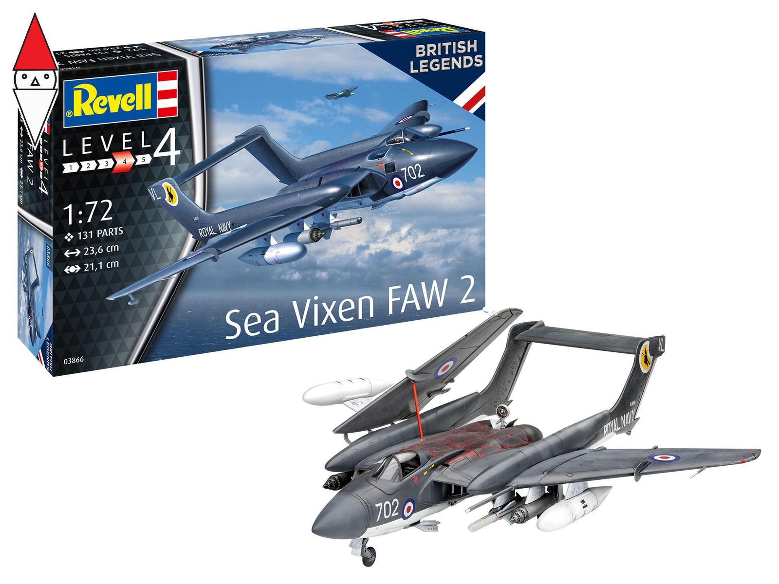 REVELL 1/72 MODEL SET BRITISH LEGENDS  SEA VIXEN FAW 2