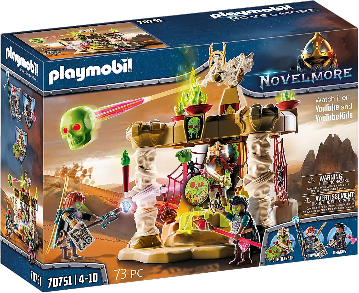 Originale PLAYMOBIL Novelmore 70751 Tempio Dello Esercito Di Scheletri