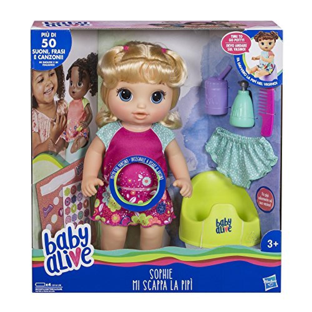 Hasbro Baby Alive- Sophie Mi Scappa la Pipì (Bionda), E0609IC0 - NUOVO