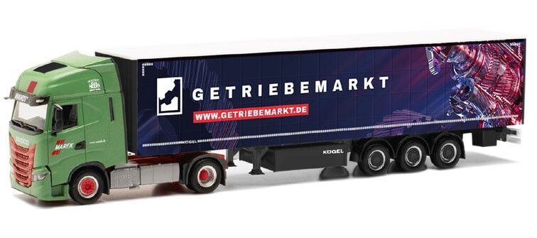 HERPA - IVECO S-Way 4x2 con rimorchio 3 assi WANDT / GETRIEBEMARKT - 1/87 - H...