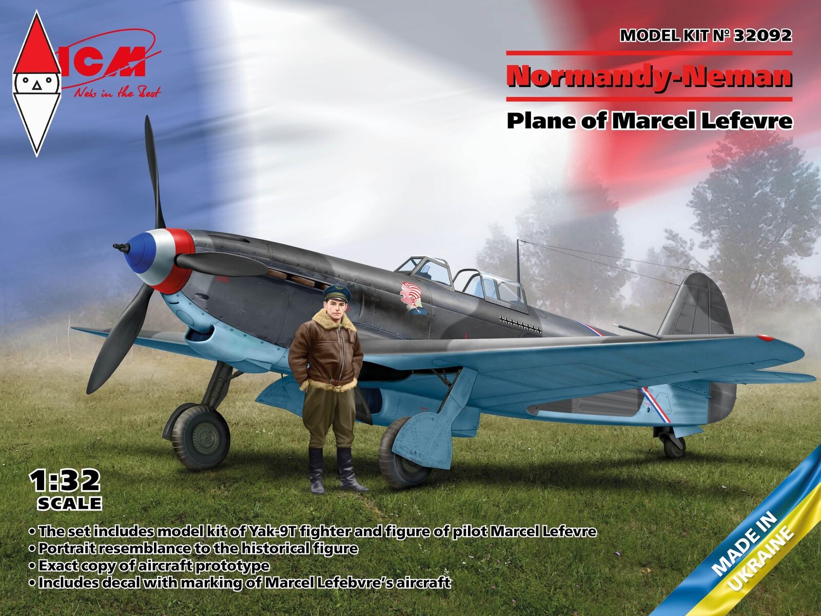 ICM 1/32 NORMANDY-NEMAN. PLANE OF MARCEL LEFEVRE