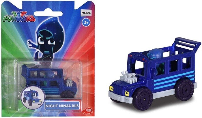 Dickie Toys Autobus del Ninja della Notte dei Pj Masks 7 cm