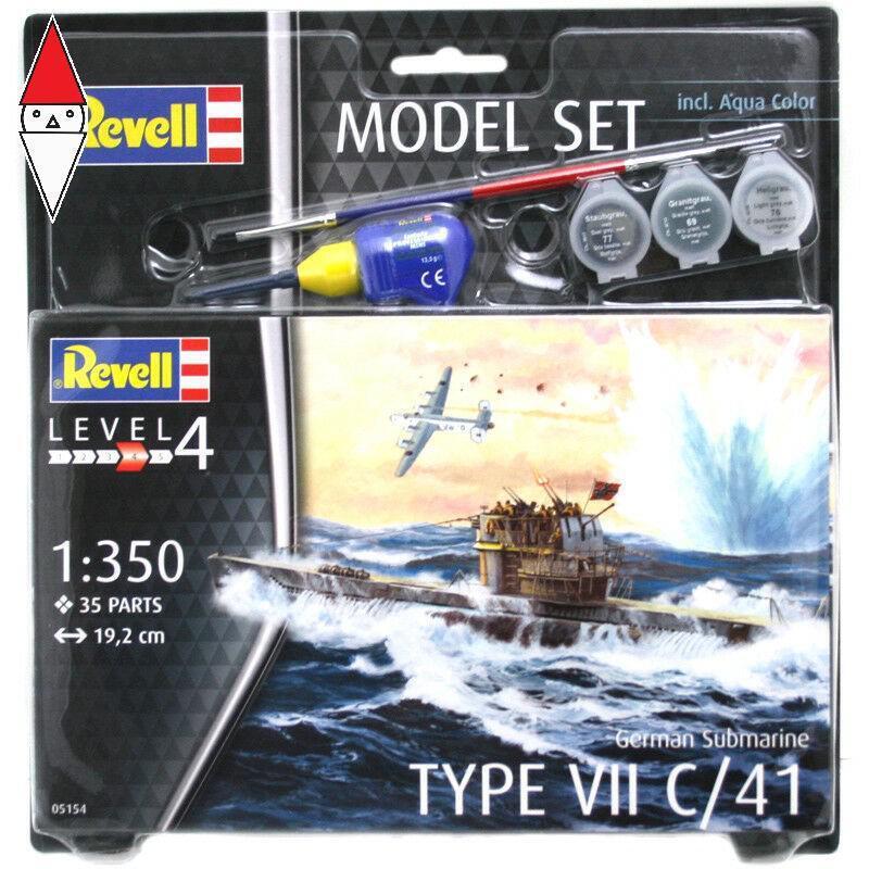 REVELL 1/350 MODEL SET GERMAN SUBMARINE TYPE VII C/41