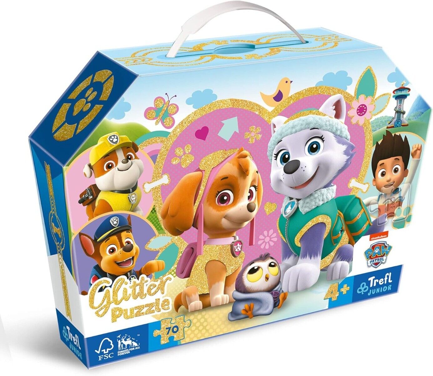TREFL - LA PAT PATROUILLE Puzzle glitterato da 70 pezzi - I graziosi Stella e...