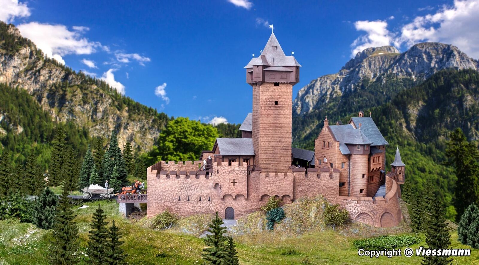 Kibri Kit 39010 Ho Falkenstein Castello (Pantaloni Carinthia Austria)
