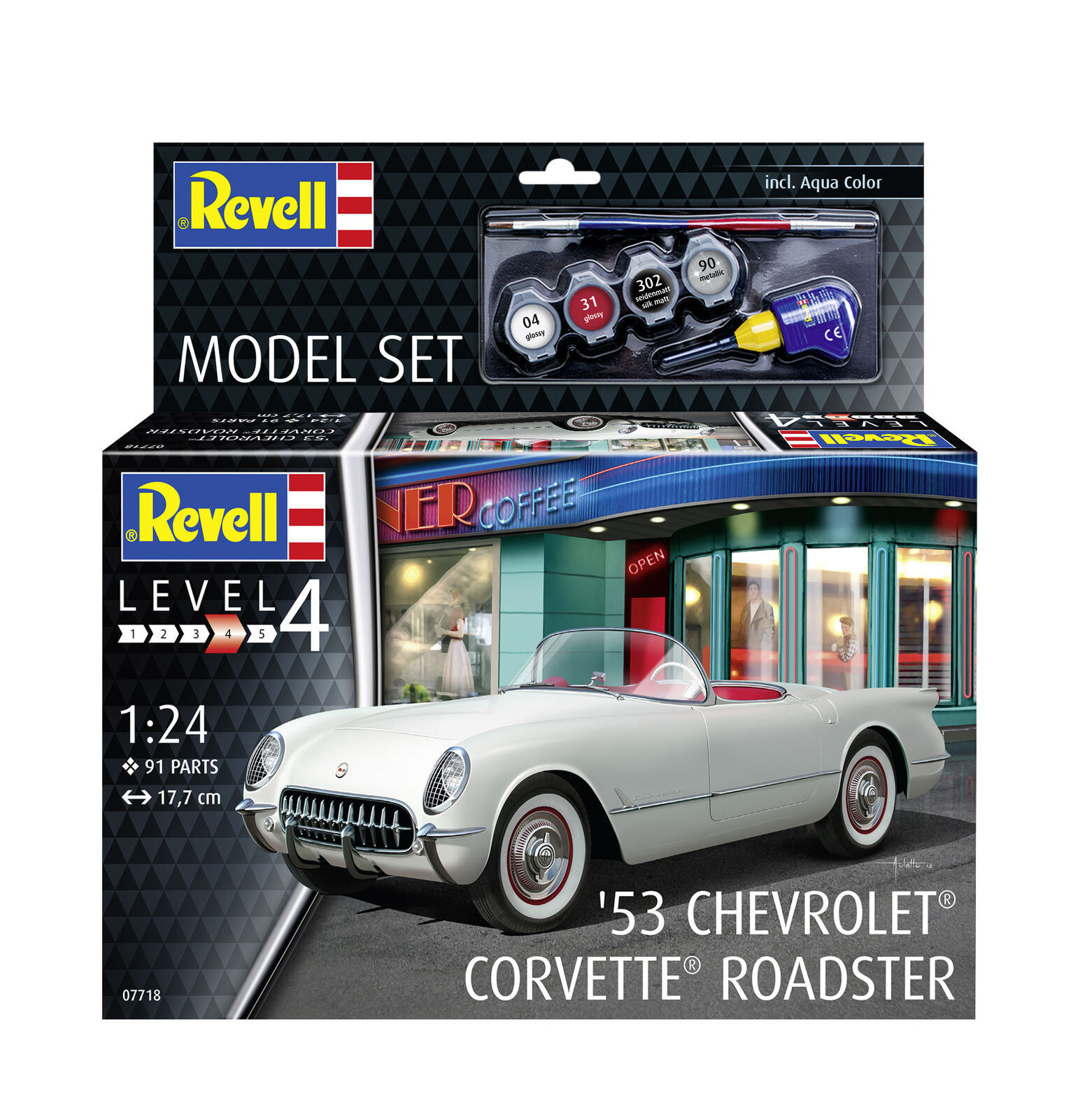 1953 Chevrolet Corvette Roadster Model Set 1:24 Plastic Model Kit REVELL