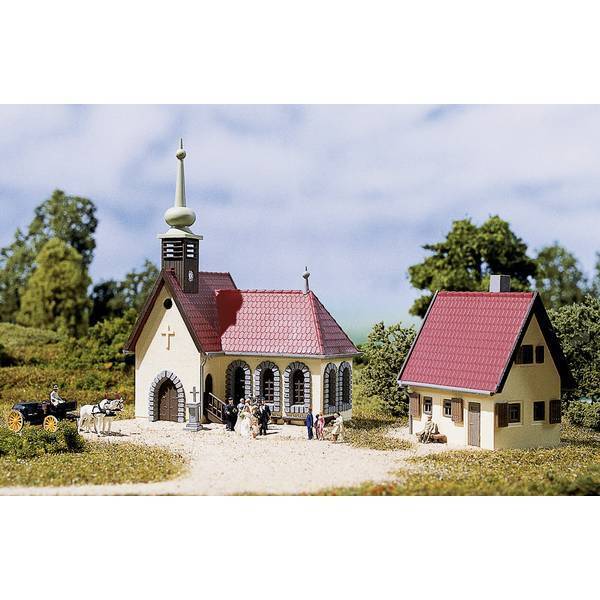 Auhagen 14461 n chiesa di villaggio con canonica