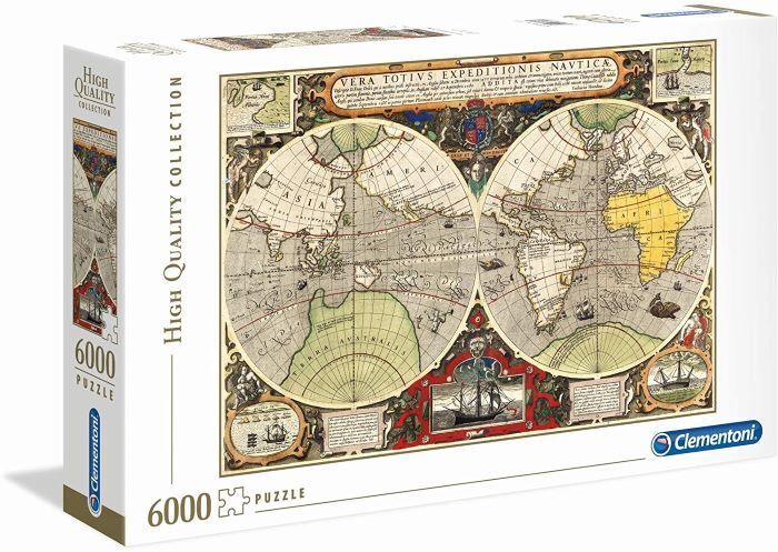 Clementoni High Quality Collection Puzzle Antique Nautical Map 6000 Pezzi