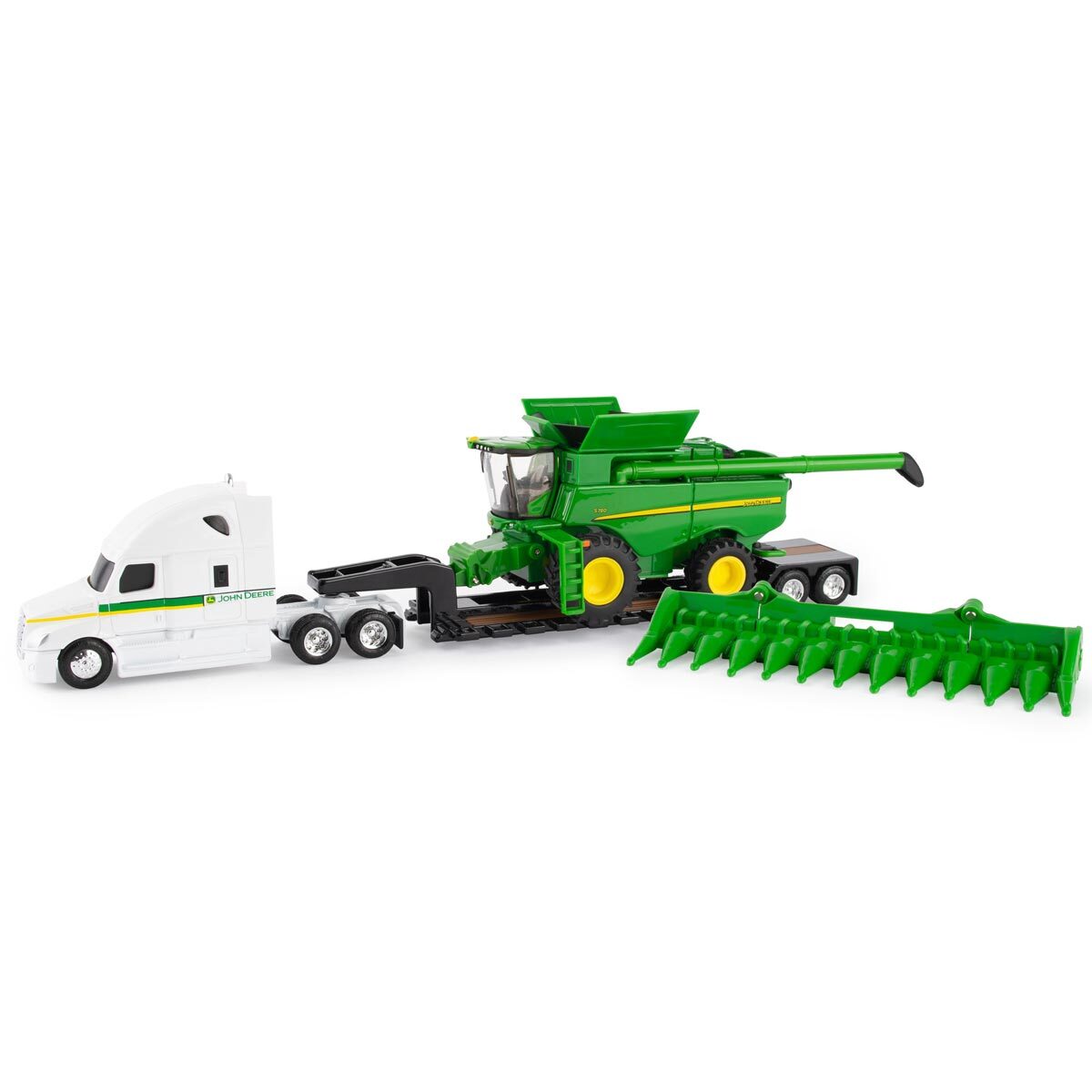 ERTL - FREIGHTLINER con portattrezzi e mietitrebbia JOHN DEERE S780 - 1/64 - ...