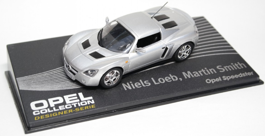 IXO, OPEL Speedster grigia dei designer Niels Loeb e Martin Smith, 1/43,  MAG...