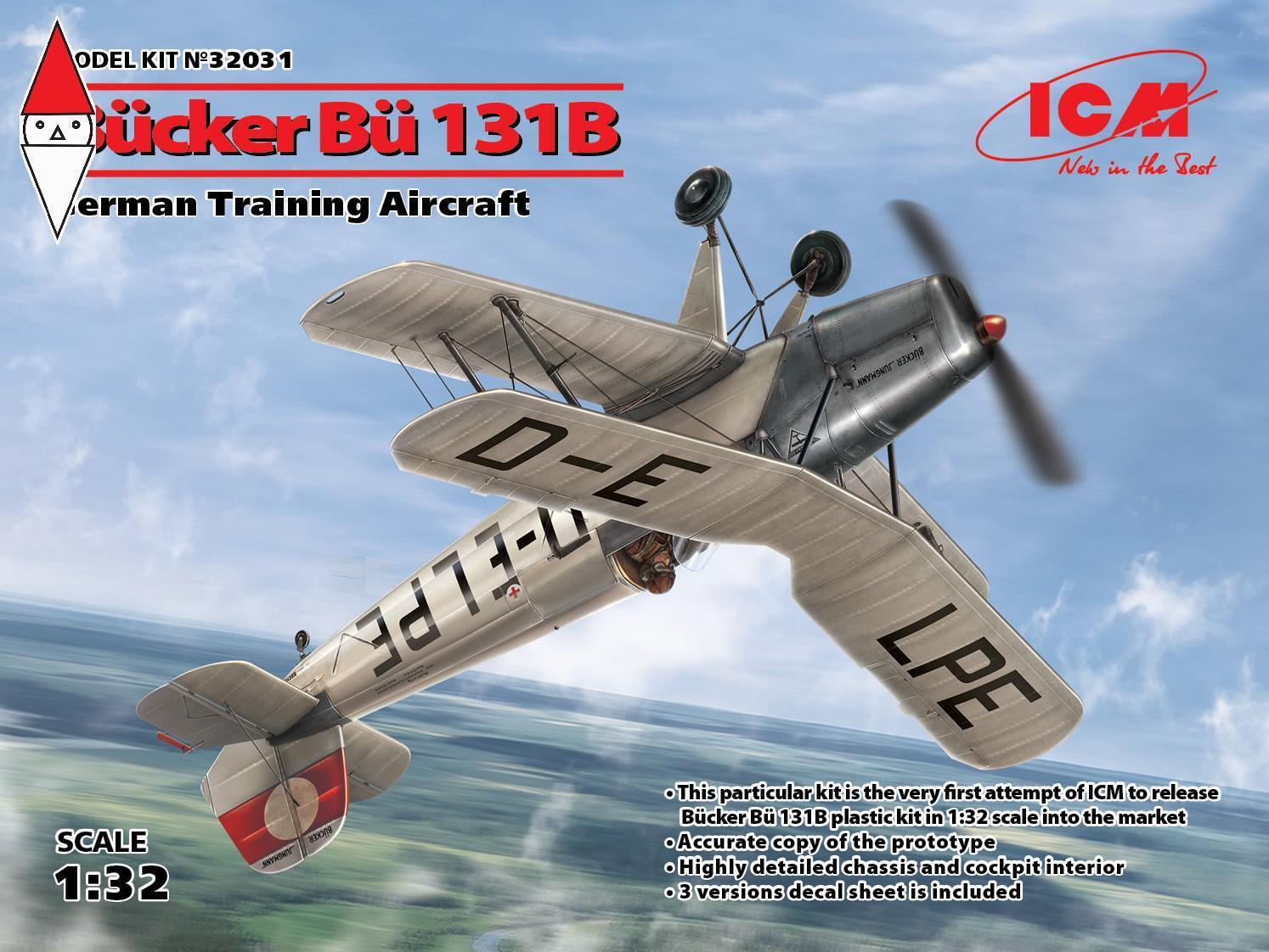 ICM 1/32 BUCKER BU 131B GERMAN TRAINING AIRCRAFT