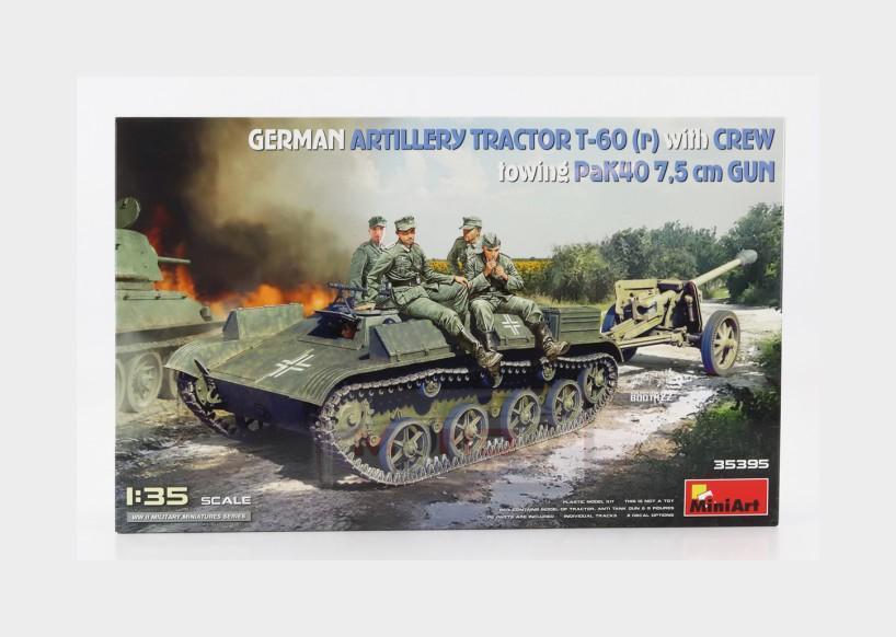 1:35 MINIART Tank T-60 Tractor German Artillery Military 1945 Kit MA35395