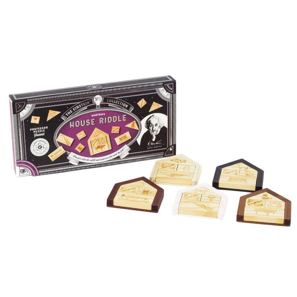 Professor Puzzle Einstein's House Riddle - Brain Teaser Puzzle - 3D Wooden Puzzl