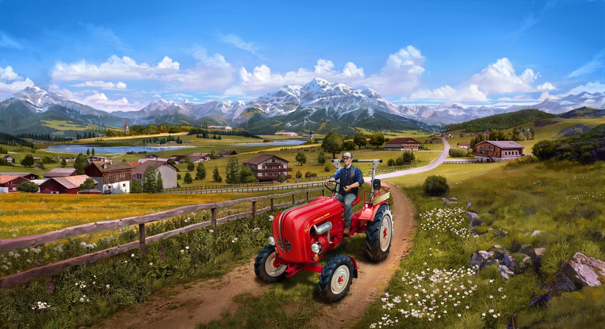 Porsche Junior 108 Farming Simulator Edition Model Set 1:24 Plastic Model Kit