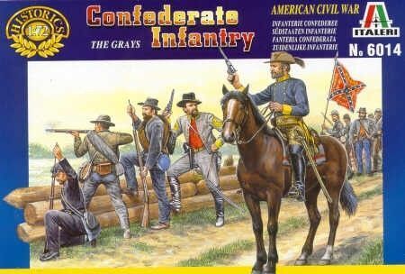Italeri IT6014 CONFEDERATE INFANTRY THE GRAYS KIT 1:72 Modellino