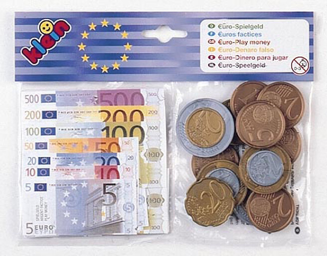 Merchandising Theo Klein: 9612 - Euro Denaro Falso Con Banconote E Monete Grandi