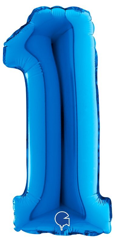 GIOCATTOLO Palloncino Mylar 14'' (35CM) Numero 1 Blue