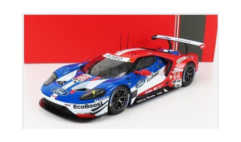 IXO-MODELS FGT18110 FORD USA - GT 3.5L TURBO V6 TEAM FORD CHIP GANASSI UK N 66 W