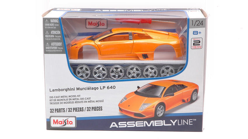 Lamborghini Murcielago Lp 640 Orange Plastic Kit 1:24 Model 39292 MAISTO