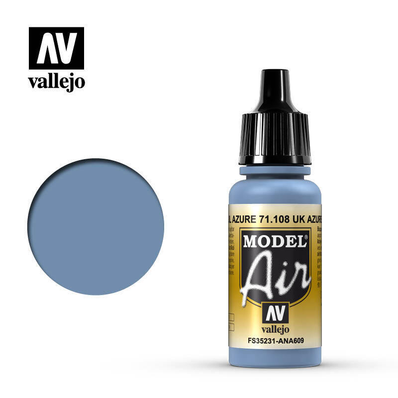 Vallejo Model Air Acrylic Color Airbrush Acrilico Aerografo 71108 Uk Azure Blue
