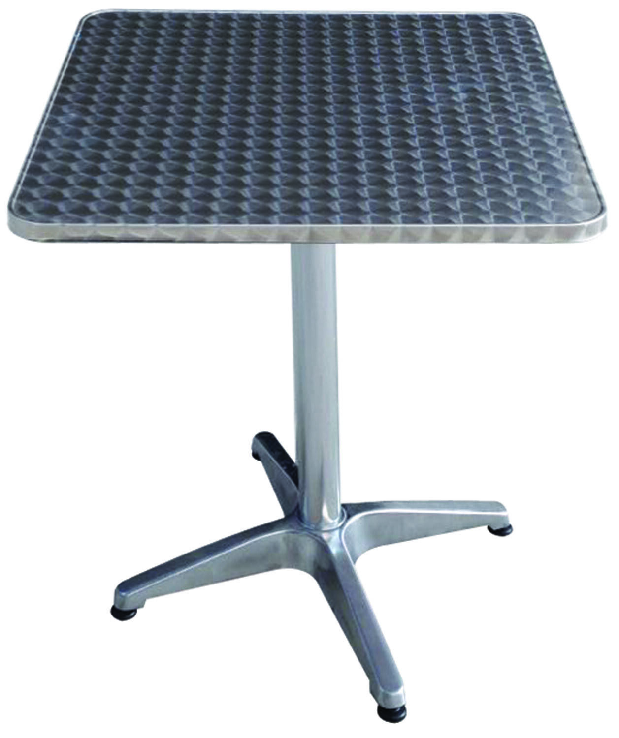 TAVOLO QUADRATO STILE BAR ALLUMINIO SQUARE 60X60XH70CM
