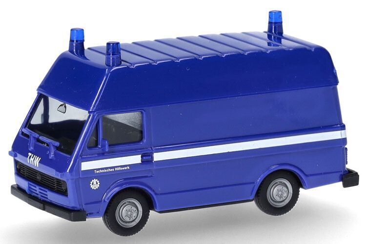 HERPA - VOLKSWAGEN LT HD tetto rialzato THW blu - 1/87 - HER097628