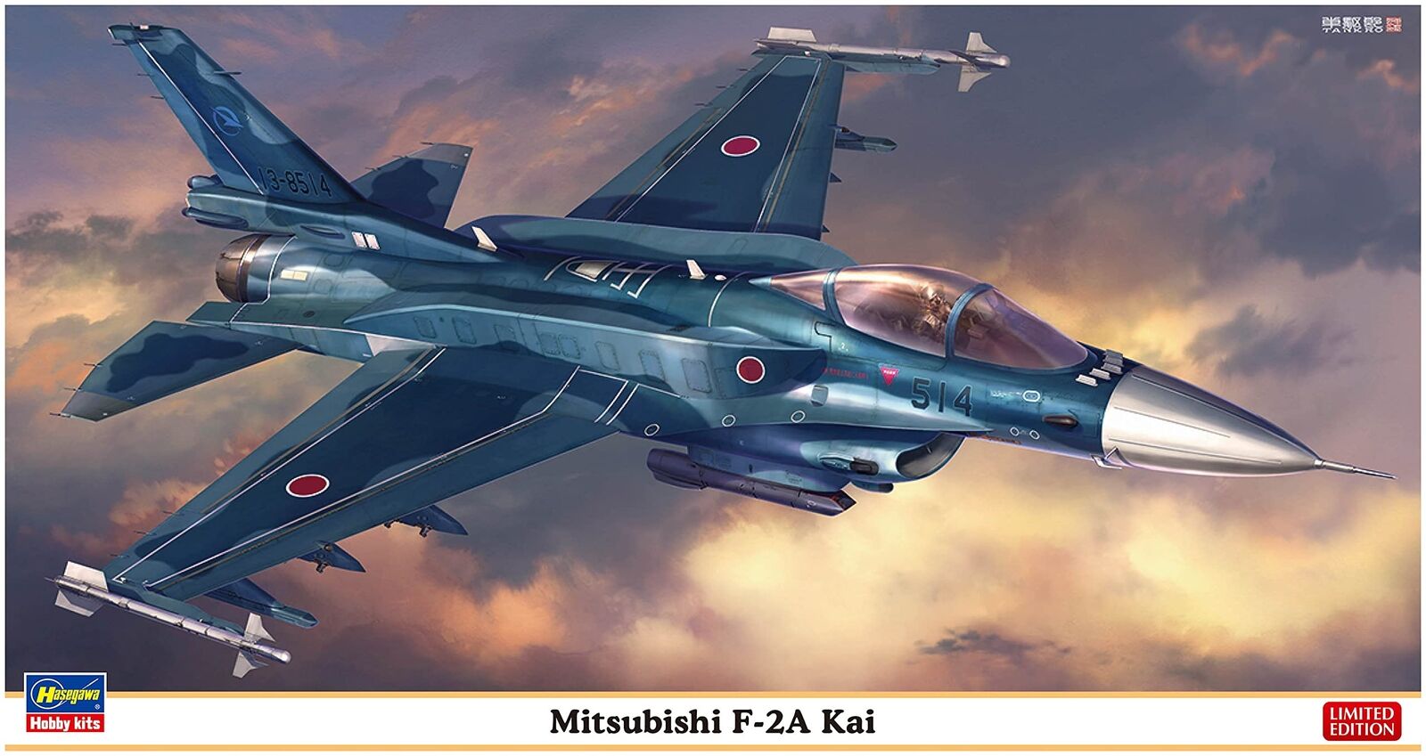 Mitsubishi F-2a Kai 1:48 Plastic Model Kit HASEGAWA