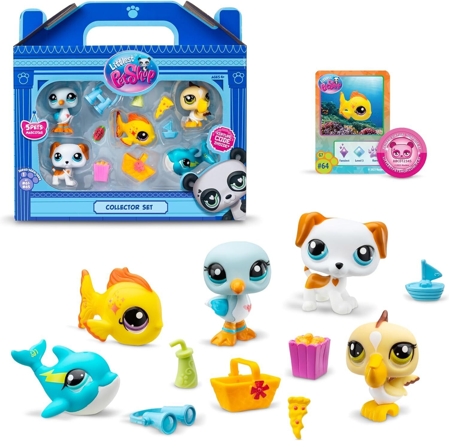 Nuovo Littlest Pet Shop Collezionisti 5 Confezione Spiaggia Amici Del Cuore