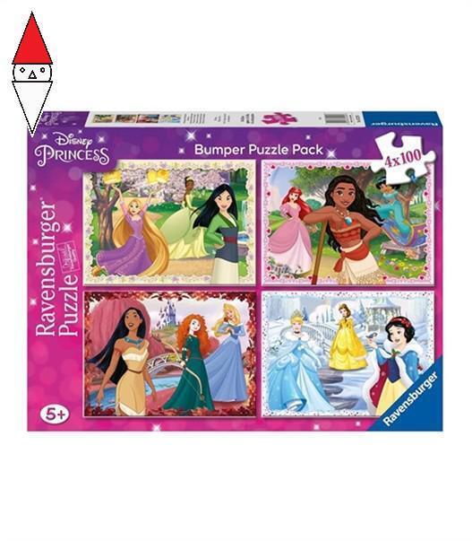 PUZZLE RAVENSBURGER PUZZLE 4X100 BUMPER PRINCIPESSE DISNEY 05229