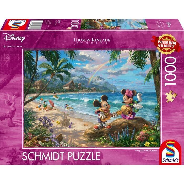 Puzzle Thomas Kinkade: Minnie e Topolino alle Hawaii - 1000 pz - Schmidt 57528