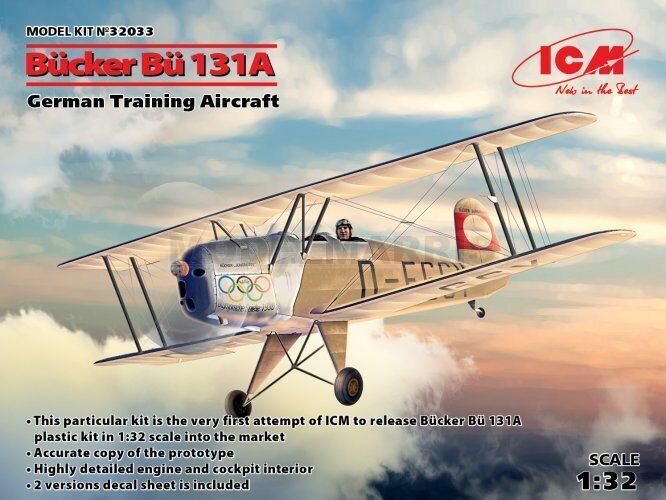 ICM 32033 1/32 Bucker Bu 131A, German Training Aircraft