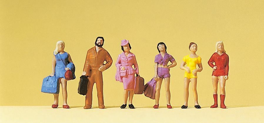 Teenage Passengers (6) Ho / Oo Gauge Figures Preiser 14123