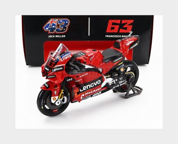 MAISTO 36391-BAG DUCATI DESMOSEDICI GP22 TEAM LENOVO N 63 WORLD CHAMPION MOTOGP