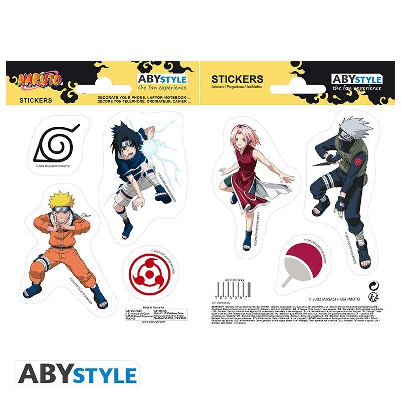Naruto Shippuden Team 7 - set stickers adesivi - Abystyle