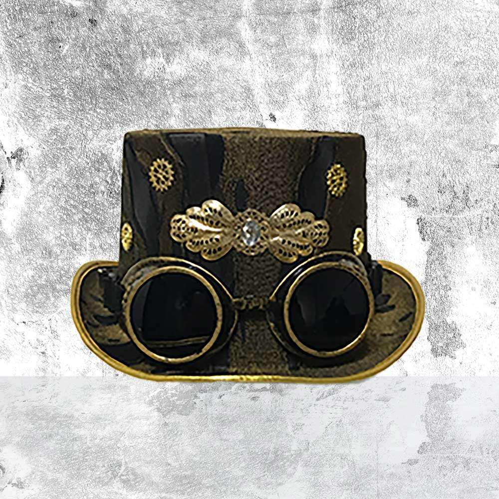 97890 STEAMPUNK WHITBY WANDERER'S TOP HAT