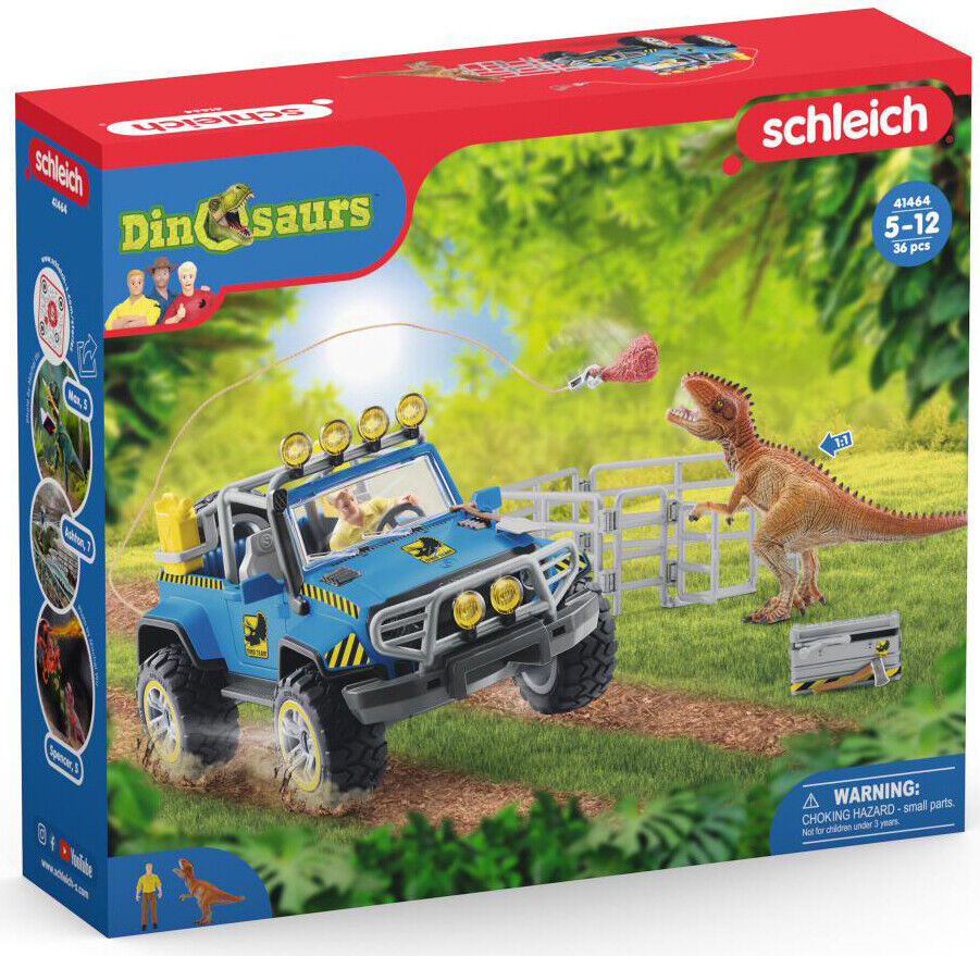 Dinosaurs Playset Veicolo 4x4 con Dinosauro per Bambini da 4+ Anni Schleich