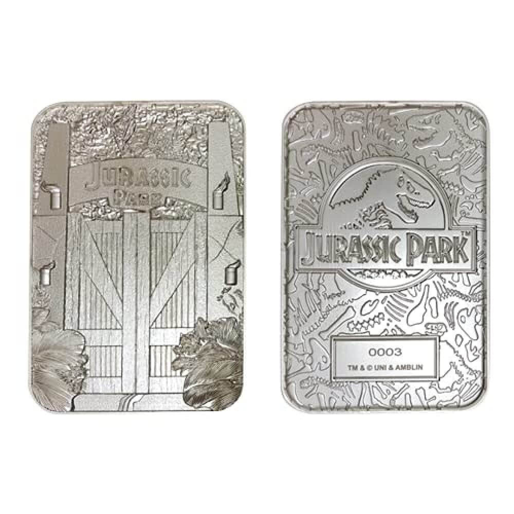 Fanattik Jurassic Park Gate Silver Limited Edition Collectable Ingot, UV-JP122S