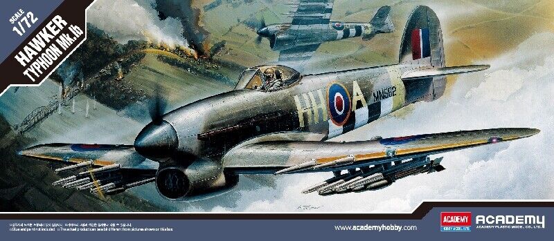 Hawker Typhoon IB Fighter 1:72 Plastic Model Kit ACADEMY