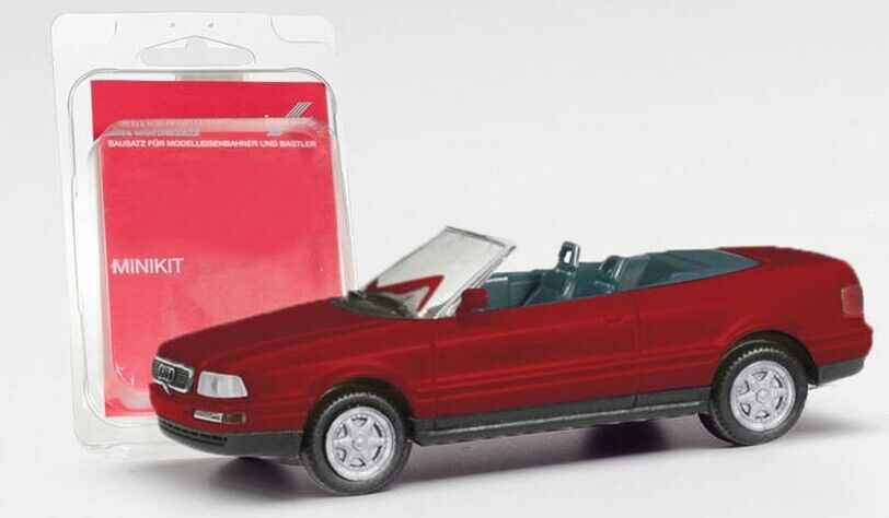 HERPA - AUDI 80 Cabrio rosso In Kit - 1/87 - HER012287-006