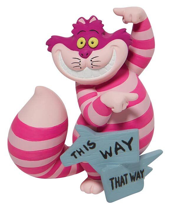 Alice In Wonderland Gatto Del Cheshire This Way That Way Figure Statuette