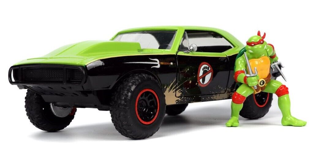 JADA TOYS, CHEVROLET Camaro Les Tortue Ninja con statuetta di Raphaël 1967, 1...