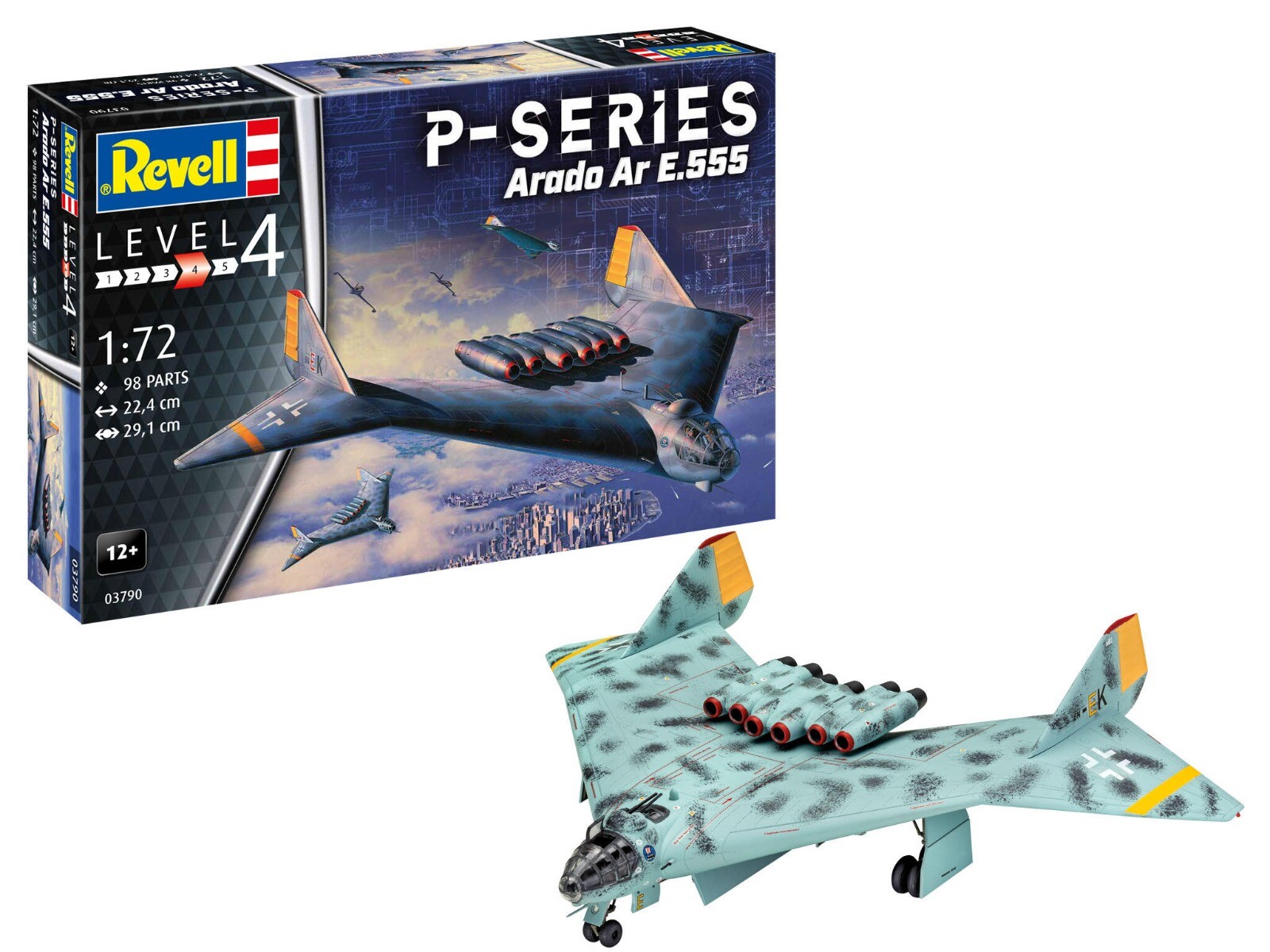 REVELL, Aereo da combattimento Serie P - Arado AR555 da assemblare e dipinger...