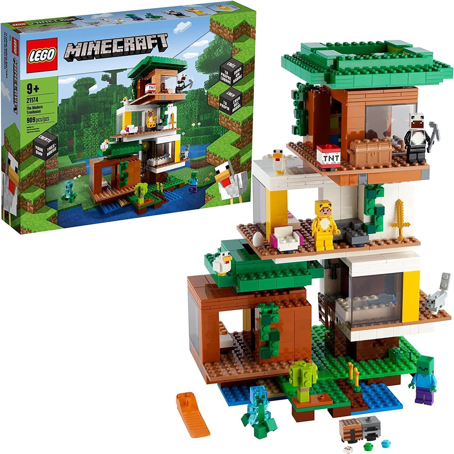 LEGO Minecraft 21174 The Moderno Treehouse 909 Pezzi Costruzione Kit